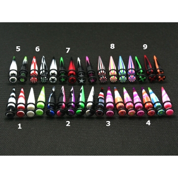 FAKE taper Pluggar kona Expander Tunnels Body Smycken Öronpiercingar
