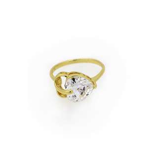 18K Guldfyllda Guld gulddoublé Filled CZ Ring #16 - 4