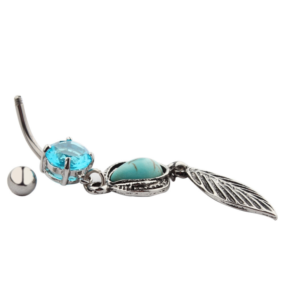 Navel Jewelry piercing 14 Gauge Rhinestone  - 3