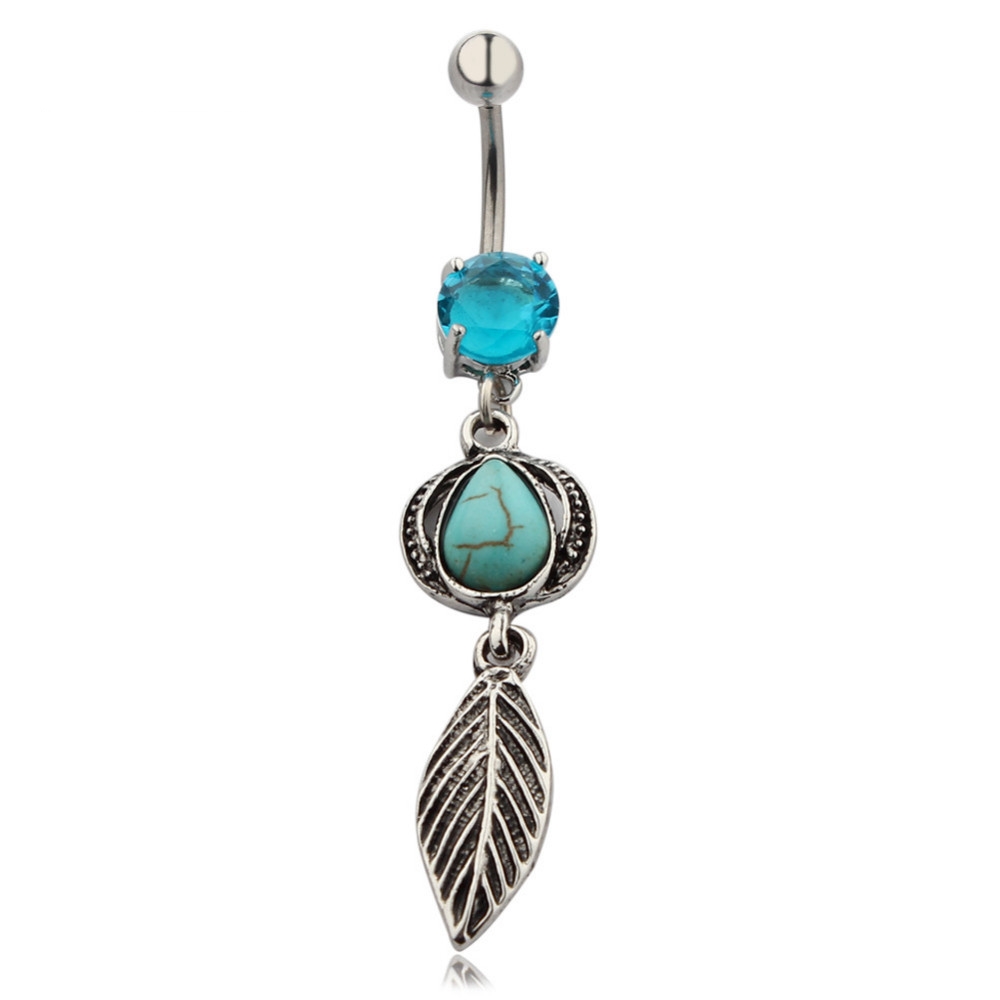 Navel Jewelry piercing 14 Gauge Rhinestone 