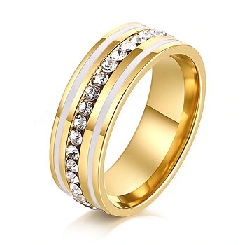 Rostfritt stål ring  CZ