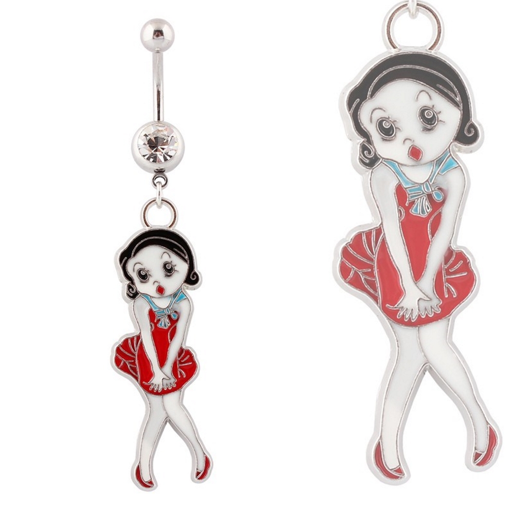 Navel Belly Button Ring Body Piercing 316l Steel Girl 