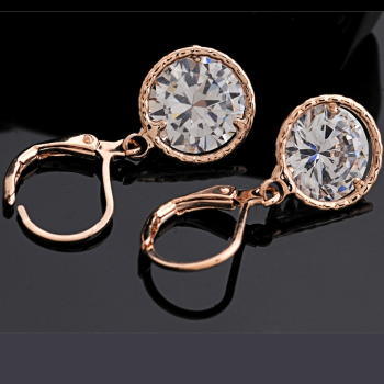 18k Gold Filled Lady Earrings CZ