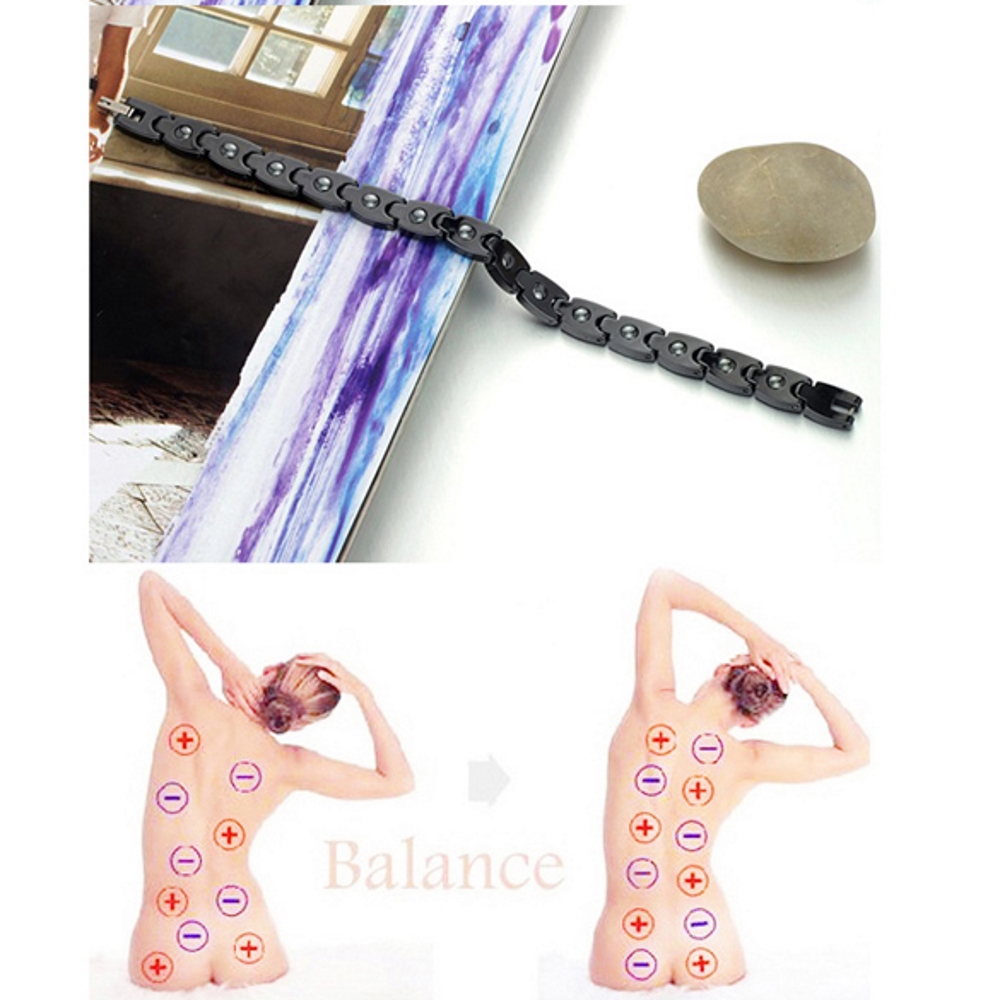Women Crystal Fashion Bracelet Ceramic 415 Black Bangle - 5