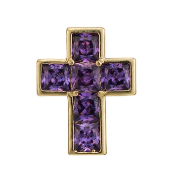 Gold Plated Navel Belly Button Ring Body Piercing Cross - 2
