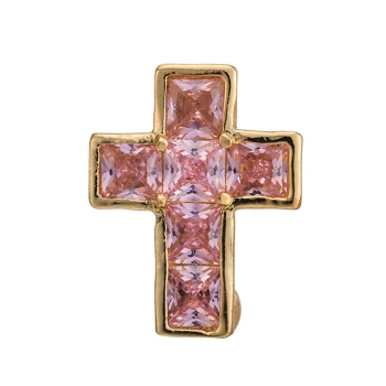 Gold Plated Navel Belly Button Ring Body Piercing Cross - 9