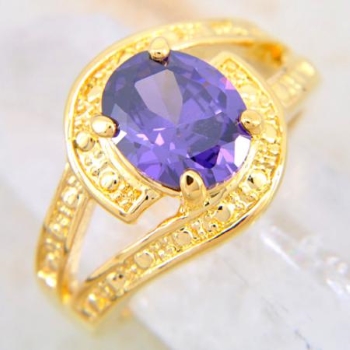 18K Gold Filled RING Amethyst