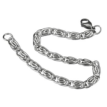 Rostfritt stål halsband + armband Set 5mm
