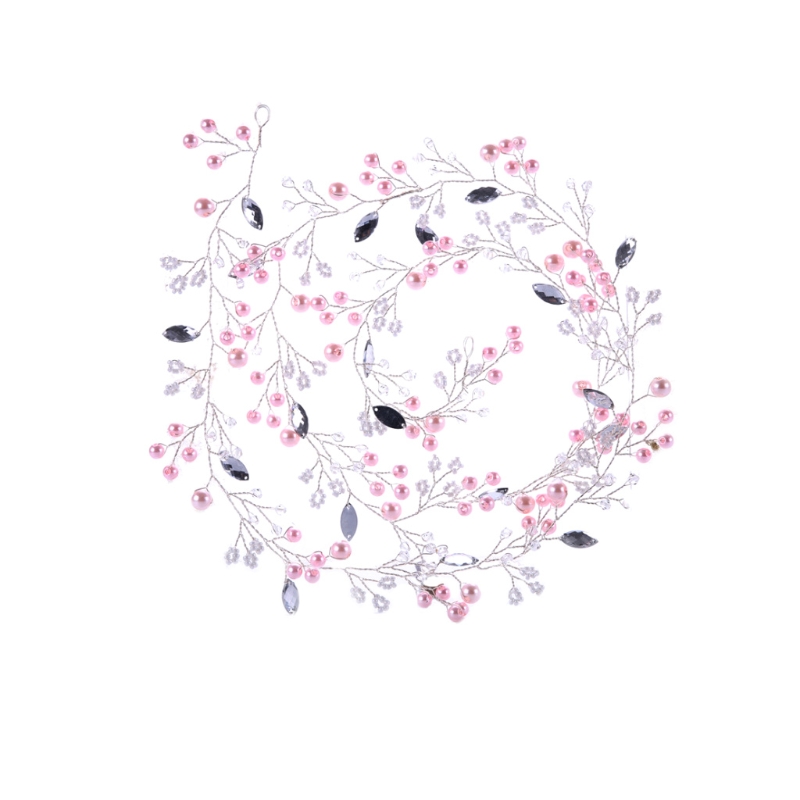 Women Hair Band Bowknot Hairband Wedding  Faux Pearl Crystal  - 3