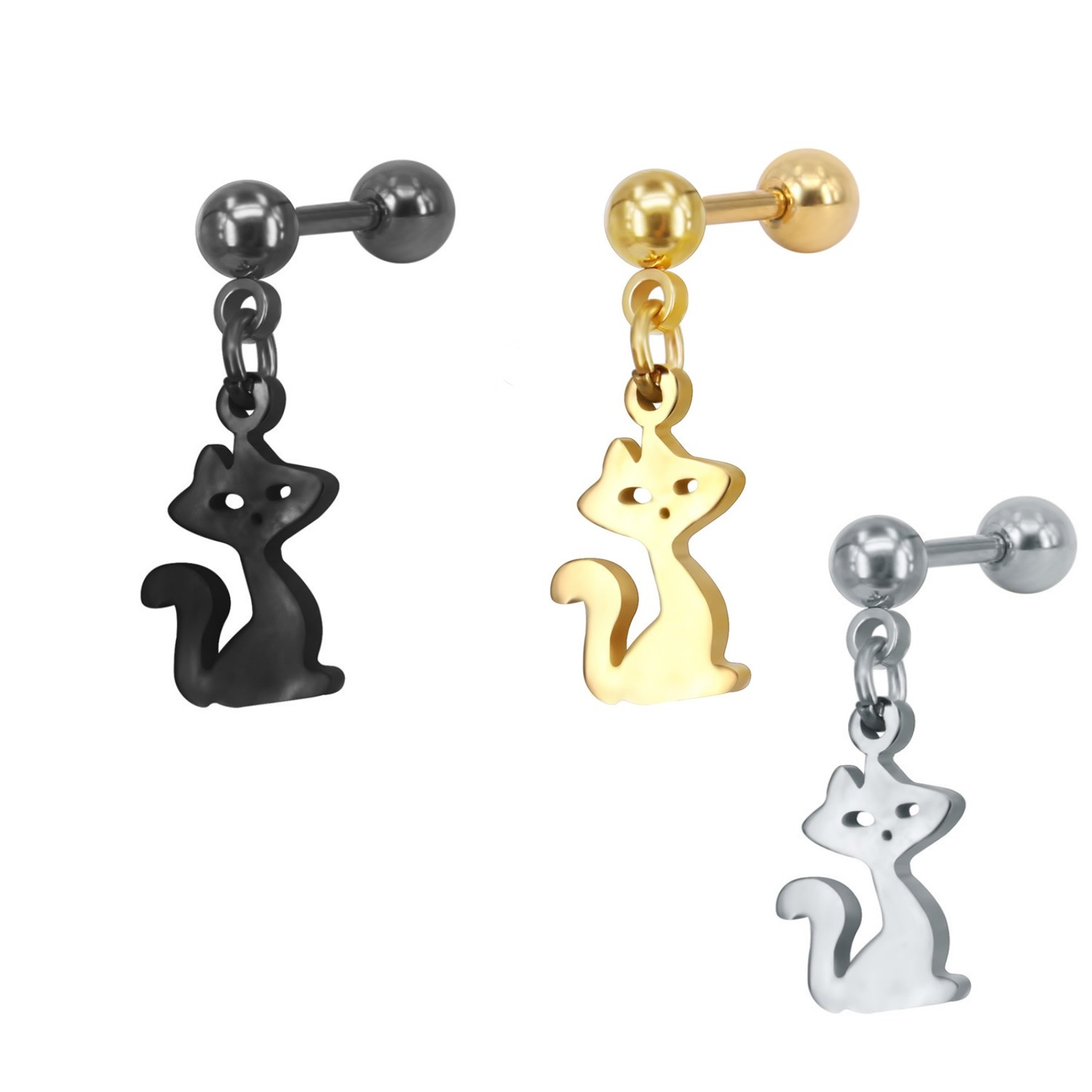  Tragus Piercing  Örhänge KATT 1st