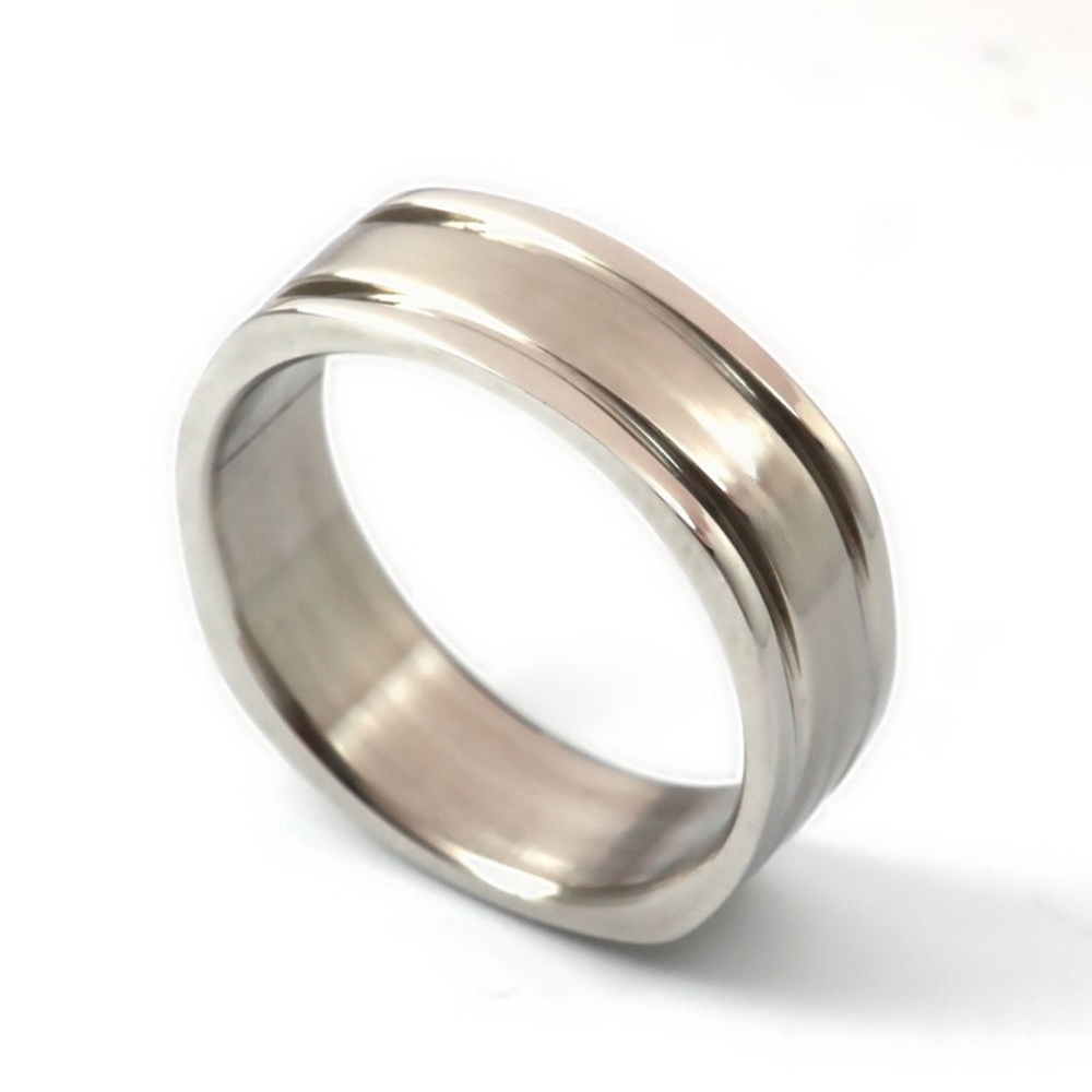 Rostfritt stål ring  6mm kvadrat - 2