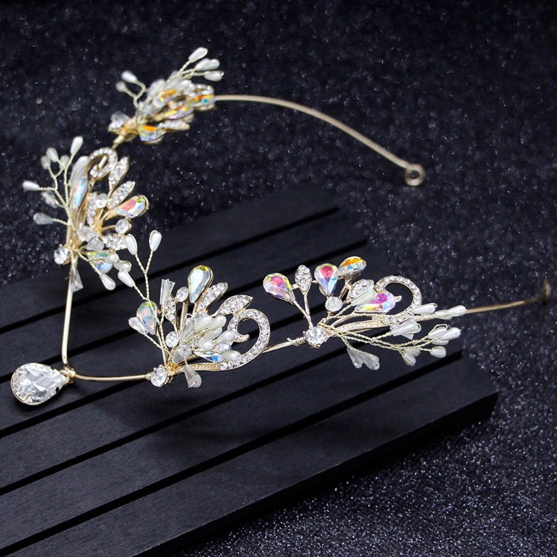 Women Hair Band Bowknot Hairband Wedding  Faux Pearl Crystal  - 6