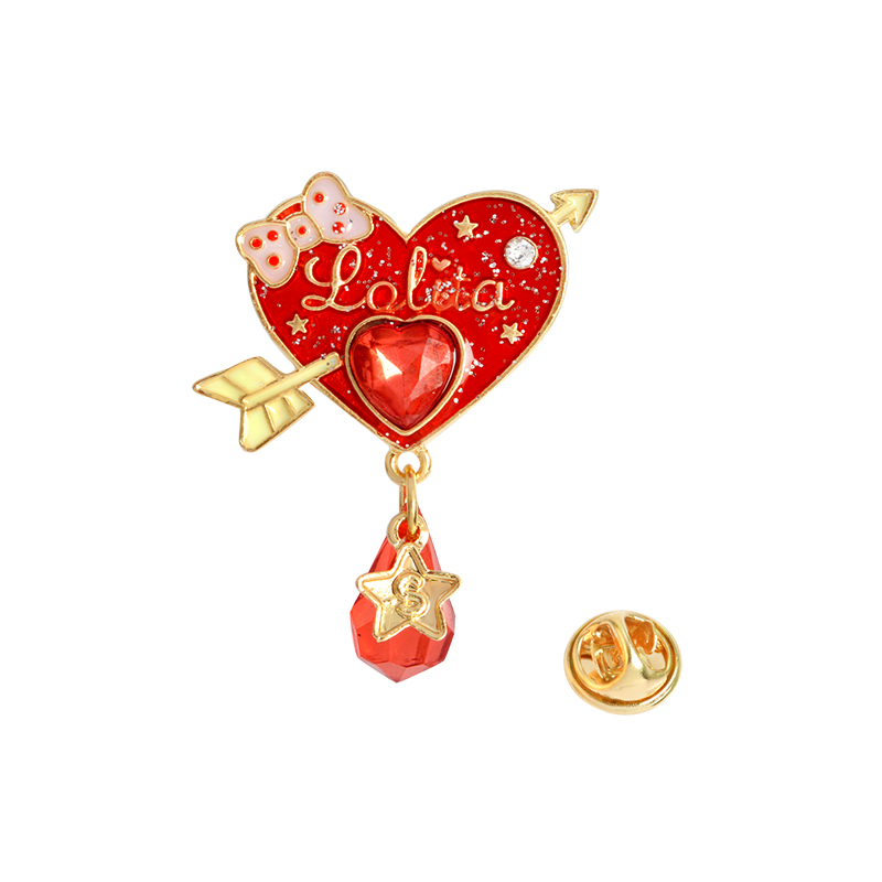 Brooch Crystal Heart 