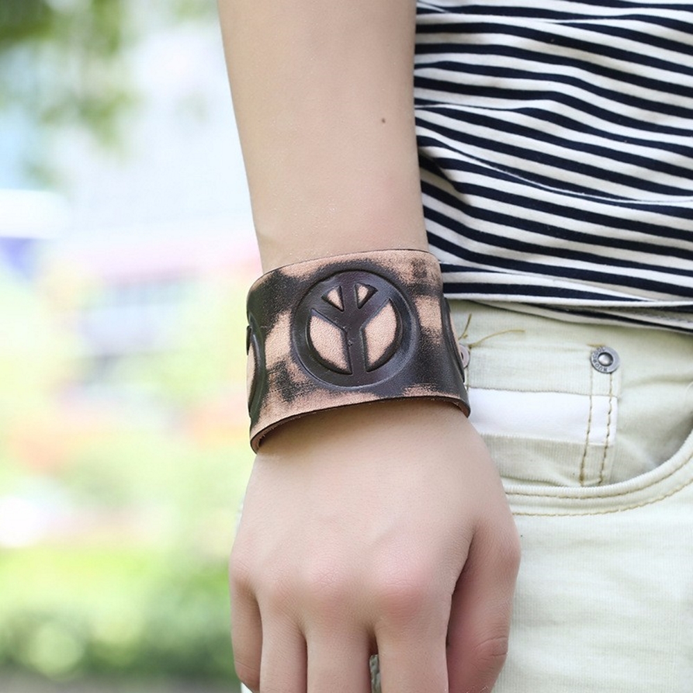 PU Leather Bracelet Bangle - 5