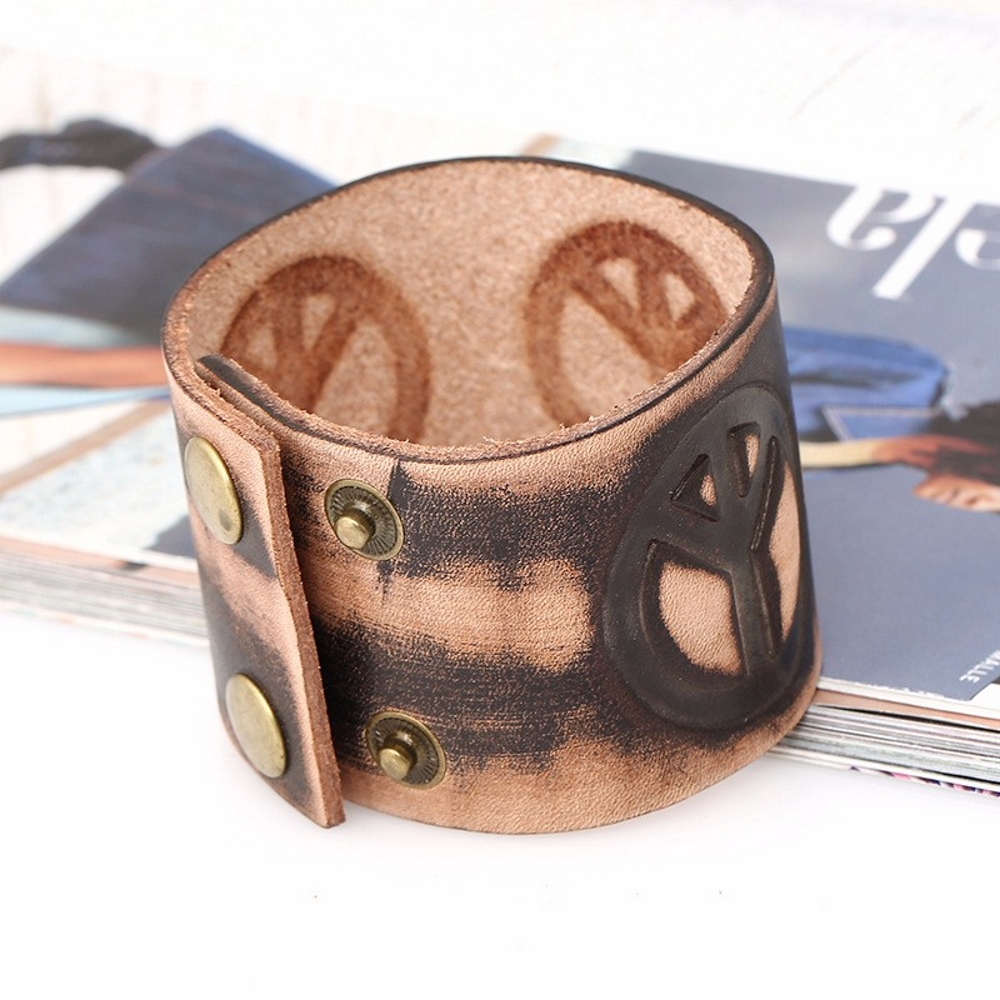 PU Leather Bracelet Bangle - 4