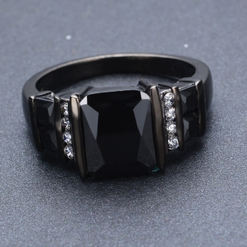 18K BLACK Gold Filled RING - 2