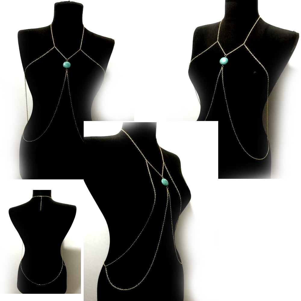Wedding Necklace Body Chain GOLD
