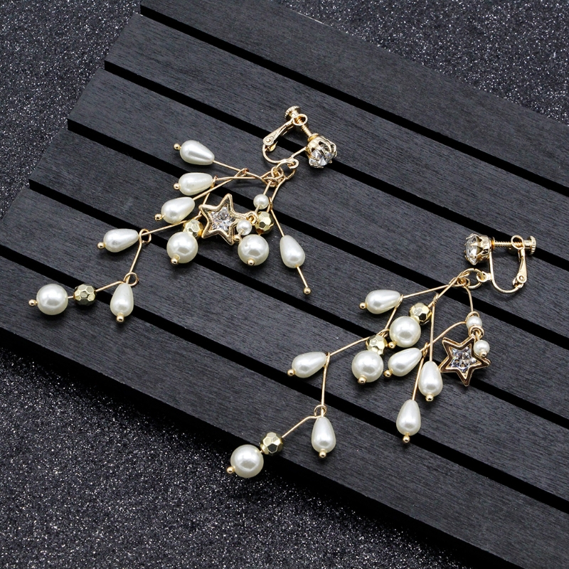 Women Hair Band Bowknot Hairband Wedding  Faux Pearl Crystal SET - 9