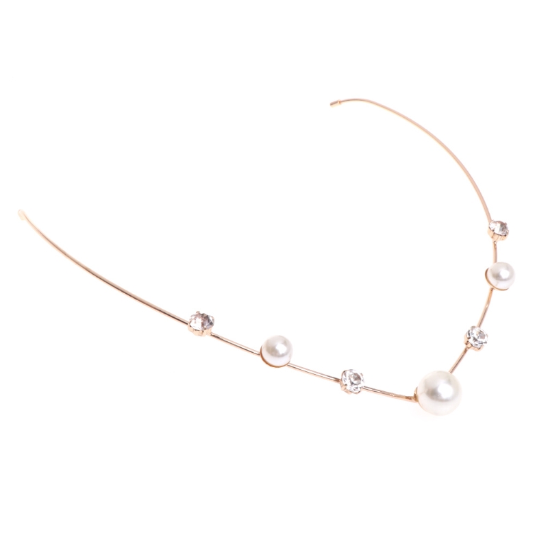 Women Hair Band Bowknot Hairband Wedding  Faux Pearl Crystal - 14