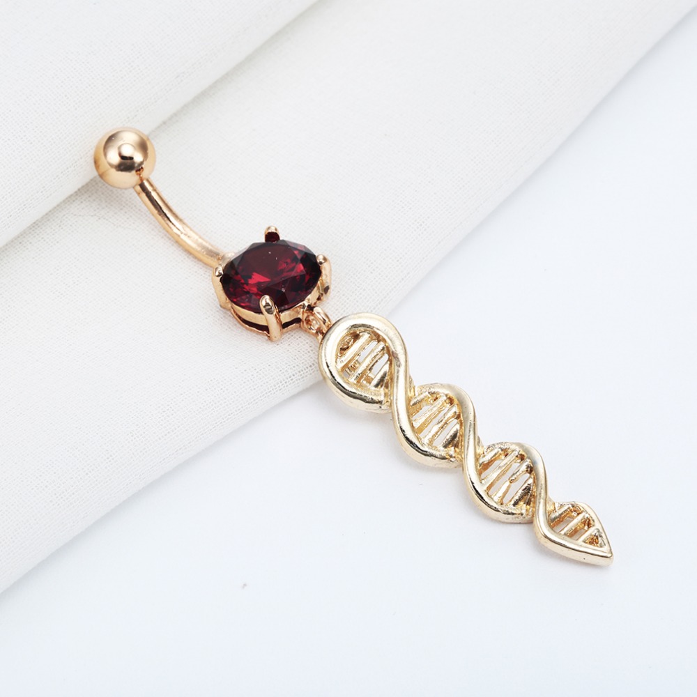 Gold Plated Navel Belly Button Ring Body Piercing GOLD/SILVER - 3