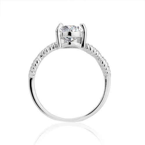 18K White Gold Filled CZ Ring - 4