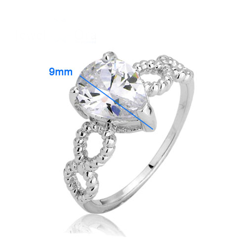 18K White Gold Filled CZ Ring - 2