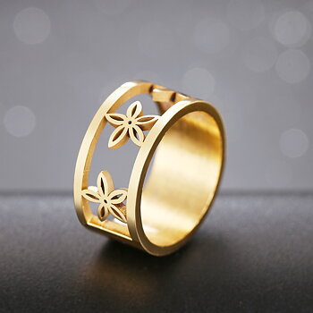 Rostfritt stål ring GULD, SILVER