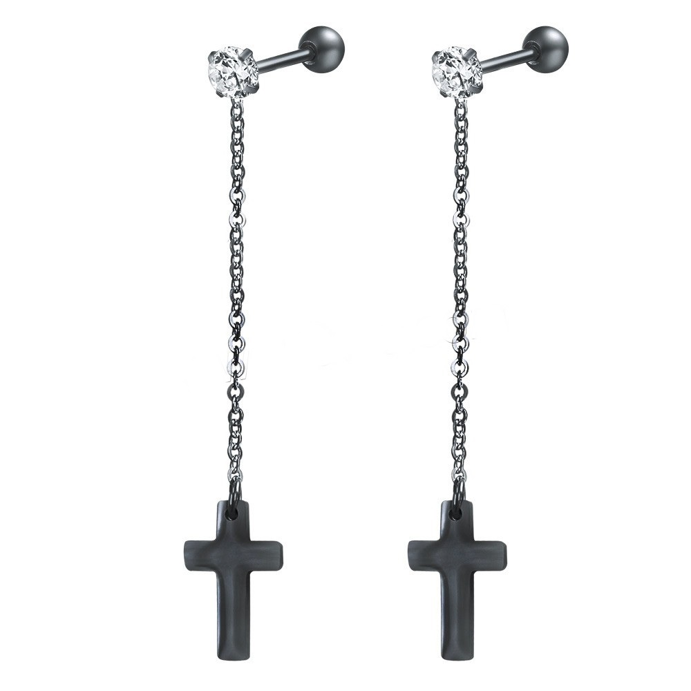  Tragus Piercing  Örhänge CZ kors hängande 1st - 4