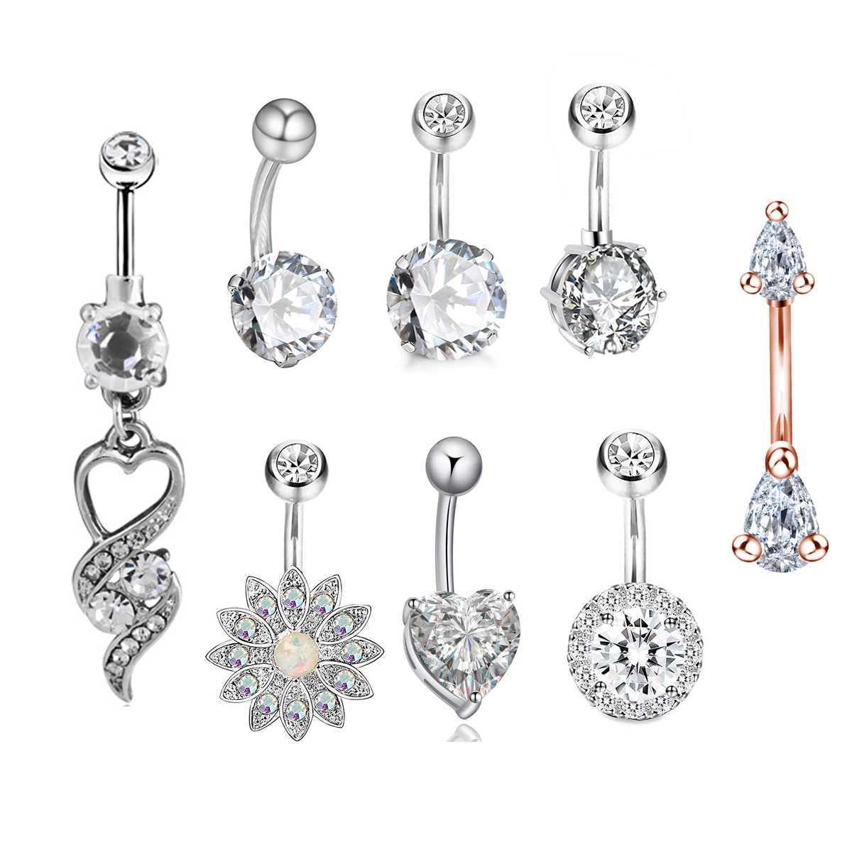 Navel Piercing 8 pcs/set