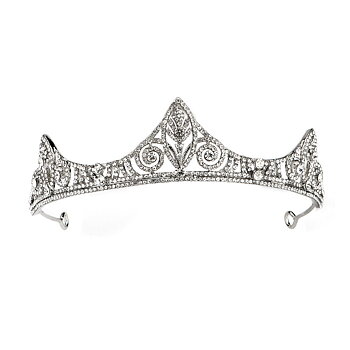 Kristall bröllop hår krona tiara