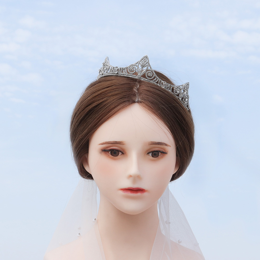 Kristall bröllop hår krona tiara - 2