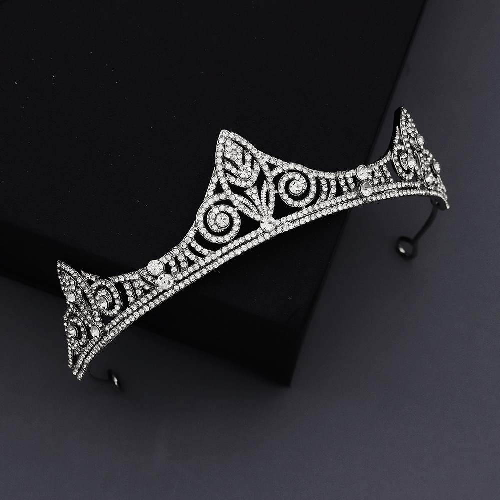 Kristall bröllop hår krona tiara - 4