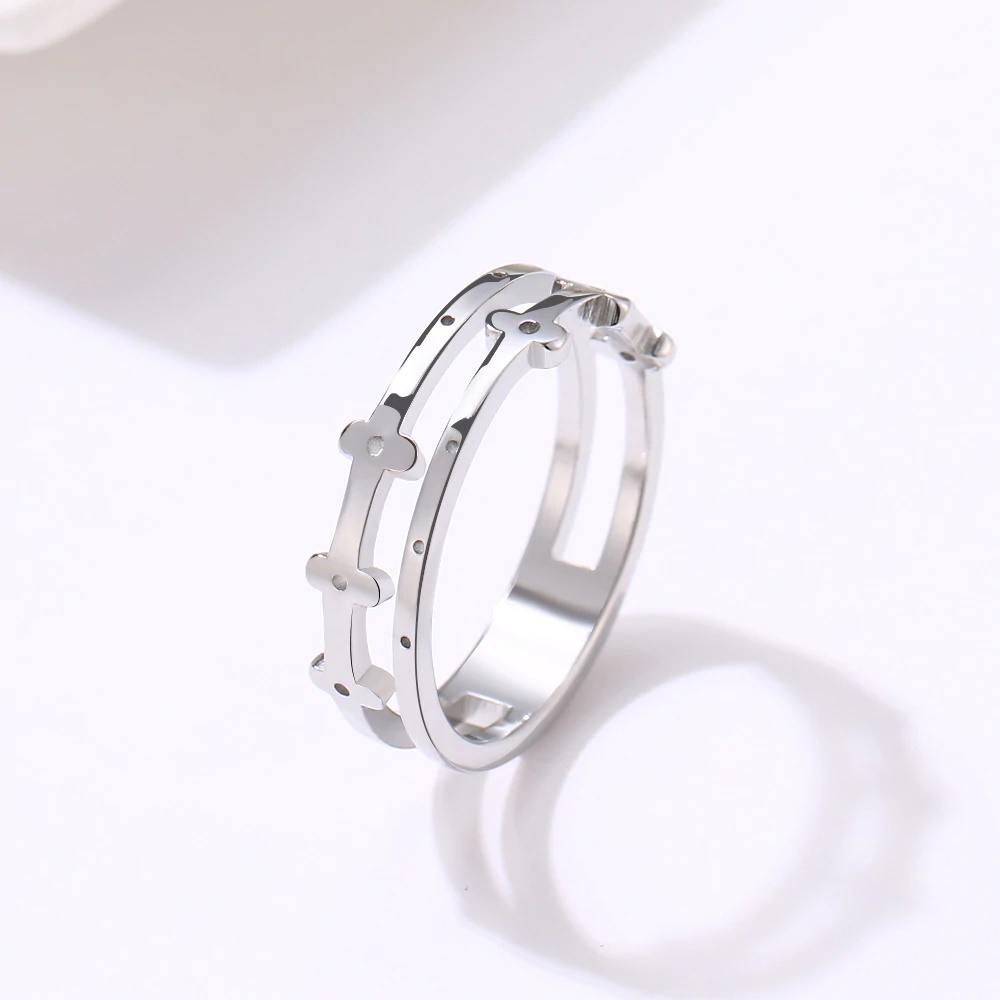 Rostfritt stål ring GULD, SILVER - 2