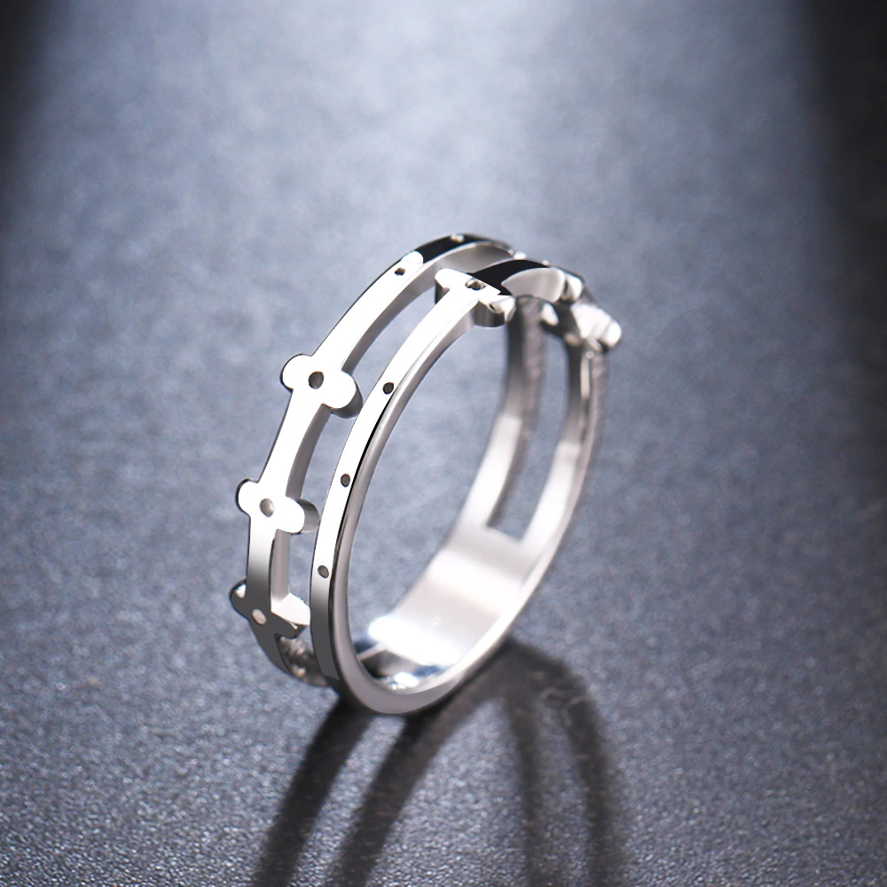 Rostfritt stål ring GULD, SILVER - 4