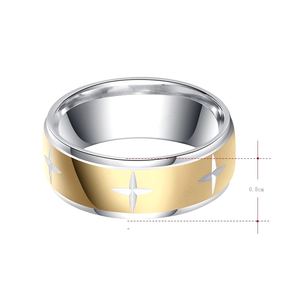 Stainless Steel Ring Gold Plated - 2