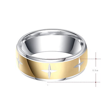 Stainless Steel Ring Gold Plated