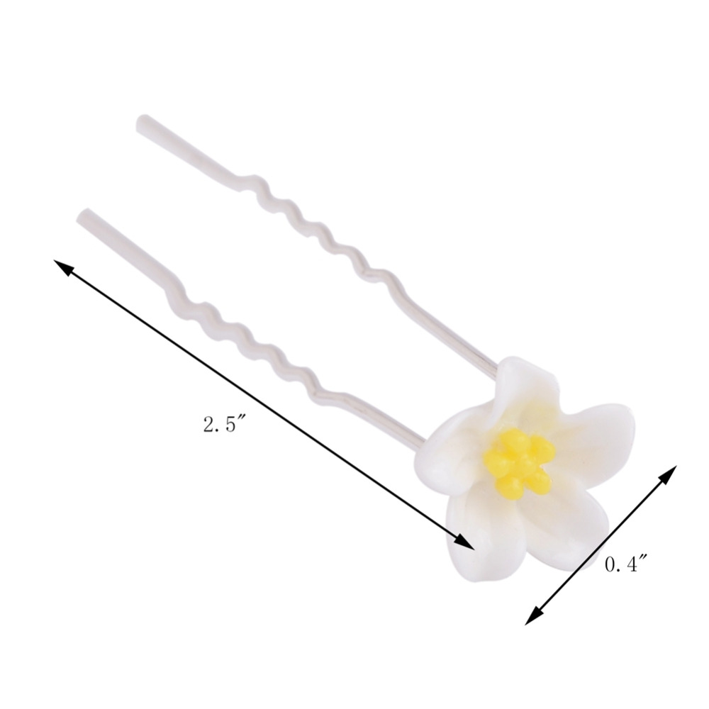 Ros blomma hårnålar Bröllop 9 st pack - 2