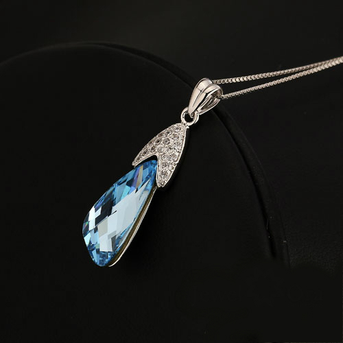 925 SILVER filled HALSBAND Österrikiska Kristall - 2