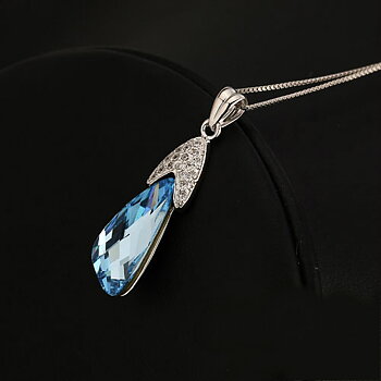 925 SILVER filled HALSBAND Österrikiska Kristall
