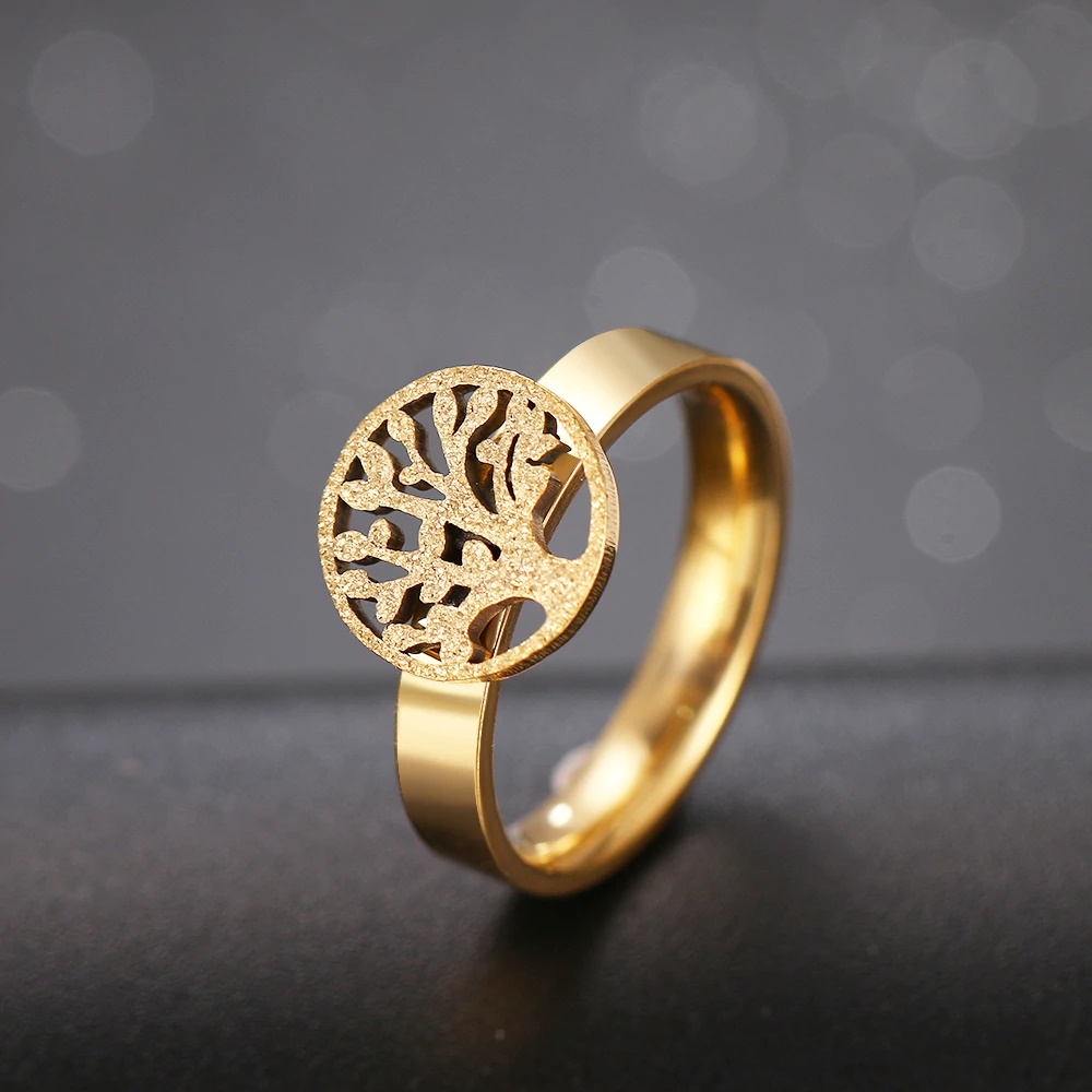 Rostfritt stål ring GULD, SILVER