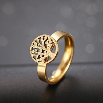 Rostfritt stål ring GULD, SILVER