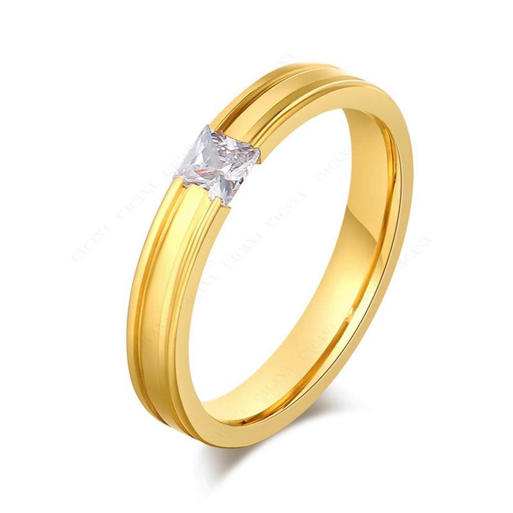 Stainless Steel Ring gold plated