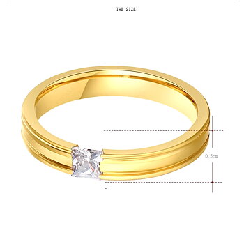 Stainless Steel Ring gold plated