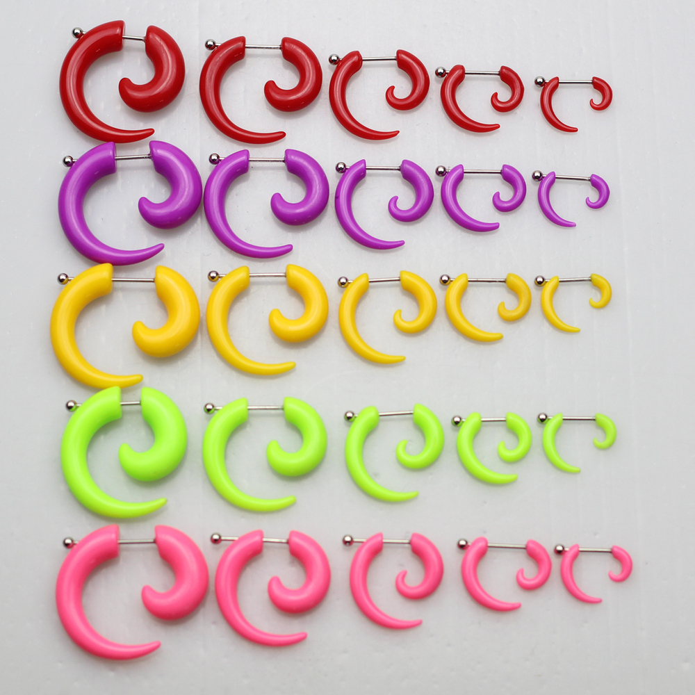 Spiral Fake taper Pluggar Öronpiercingar - 2