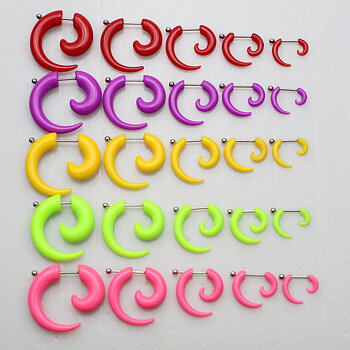 Spiral Fake taper Pluggar Öronpiercingar