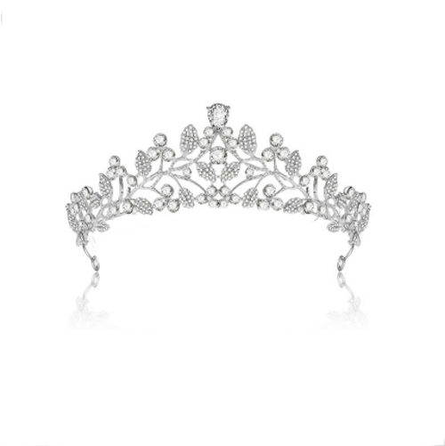 Kristall bröllop hår krona tiara