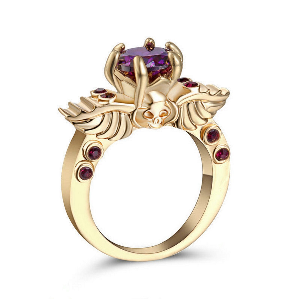 10K Yellow Gold Filled Skull  ring