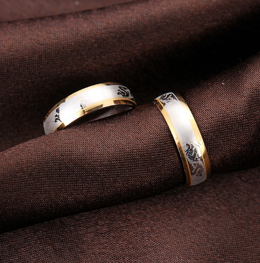 Stainless Steel Ring gold plated - 3