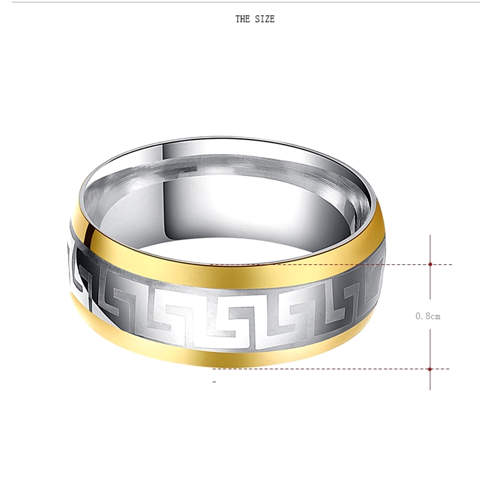 Stainless Steel Ring gold plated - 2