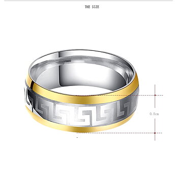 Stainless Steel Ring gold plated